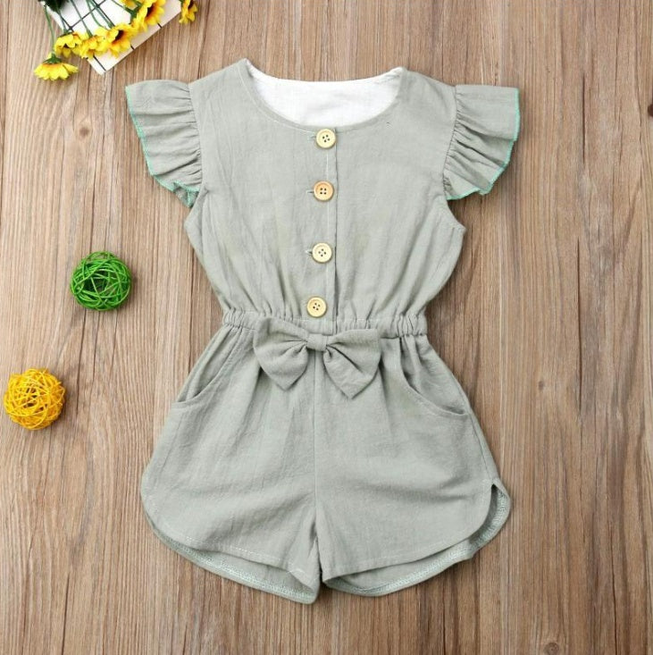 Toddler Summer Ruffles Sleeve Outfit
