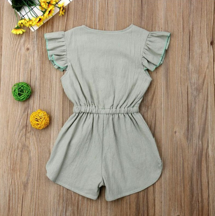 Toddler Summer Ruffles Sleeve Outfit