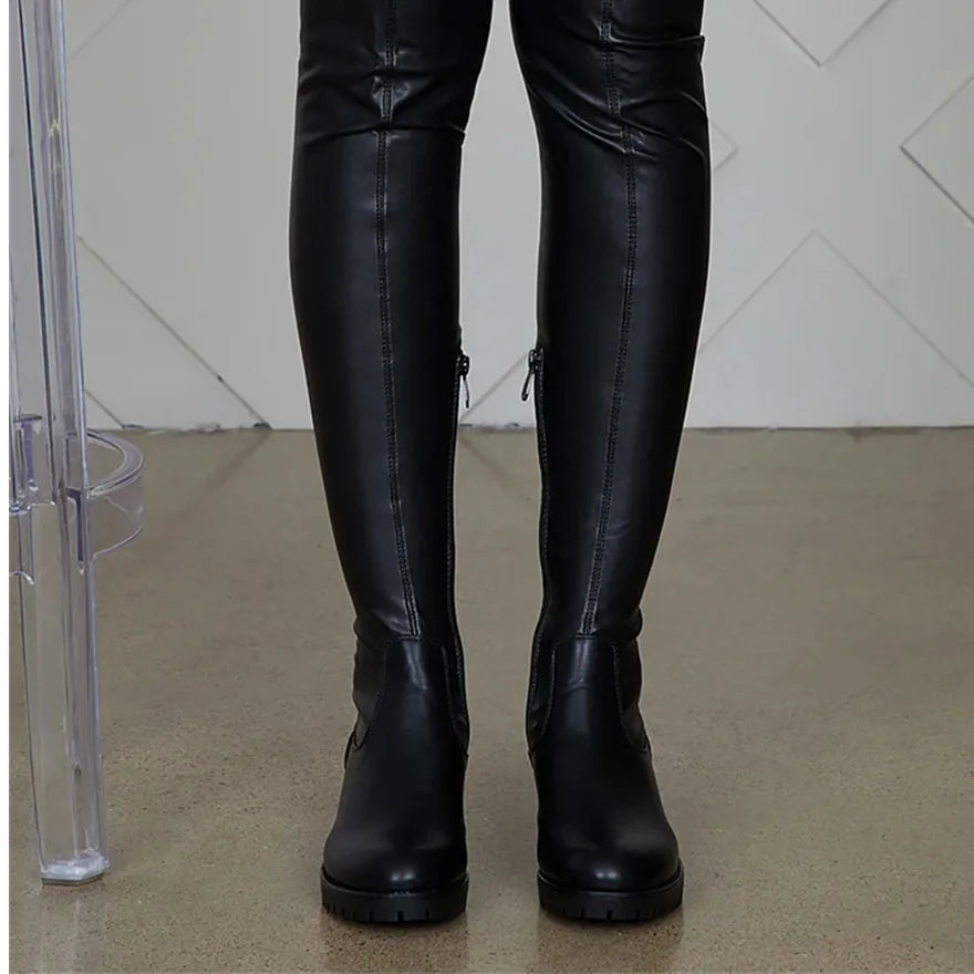 Over the Knee Platform Long Boots
