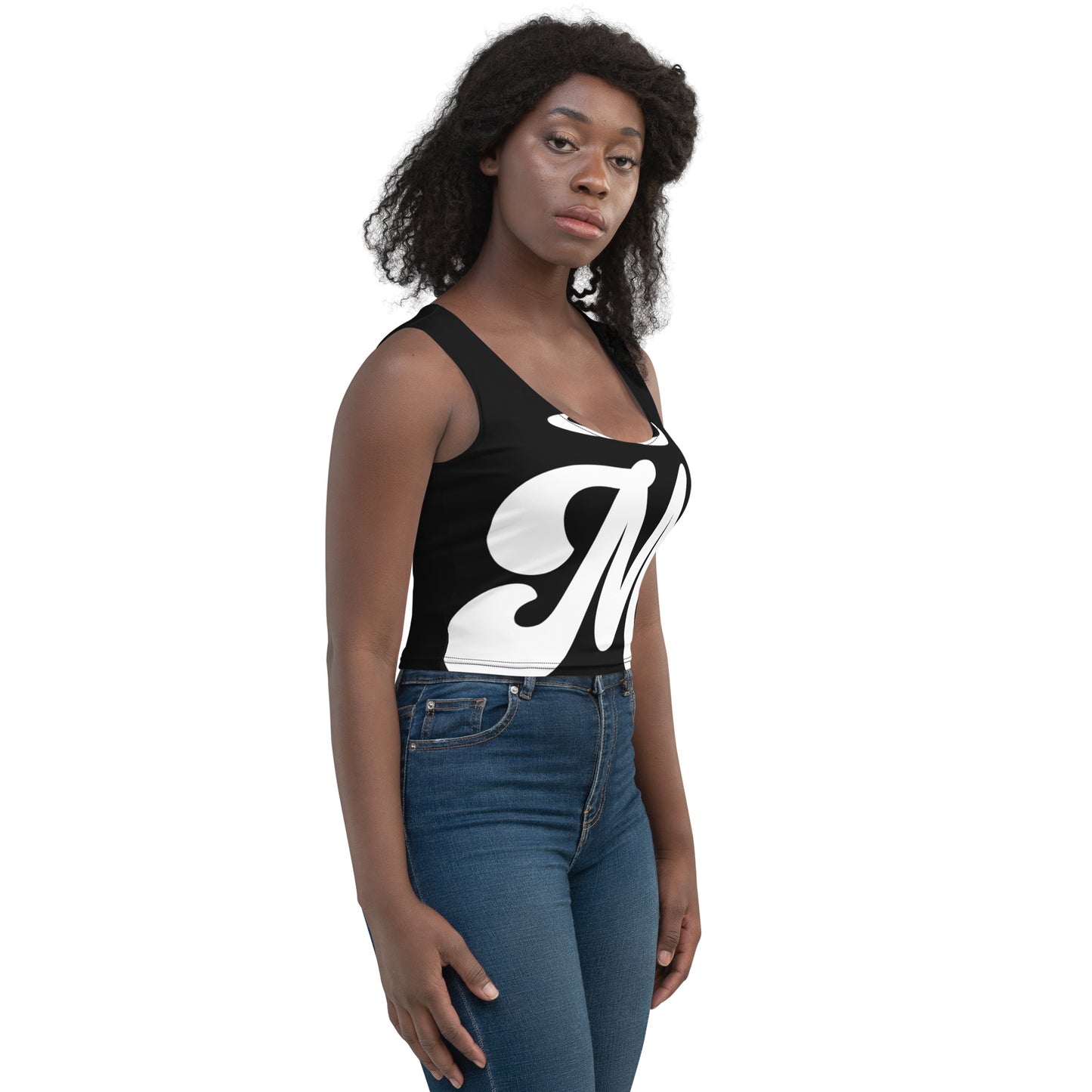 Marthann Givin|Sleeves-less Crop Top