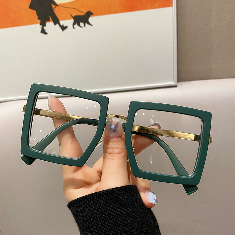 Thick Frame Square Anti-blue Light Glasses