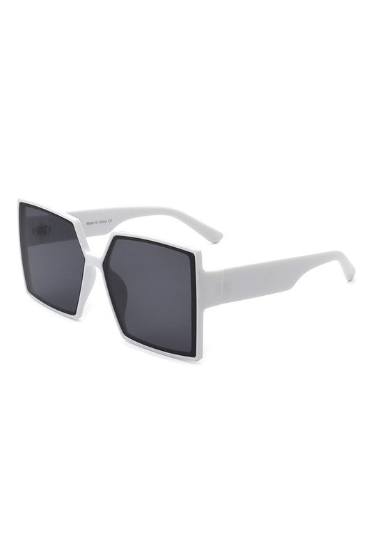 Square Flat Top Large Oversize Fashion Sunglasses