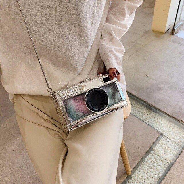 Shoulder chain bag transparent camera bag