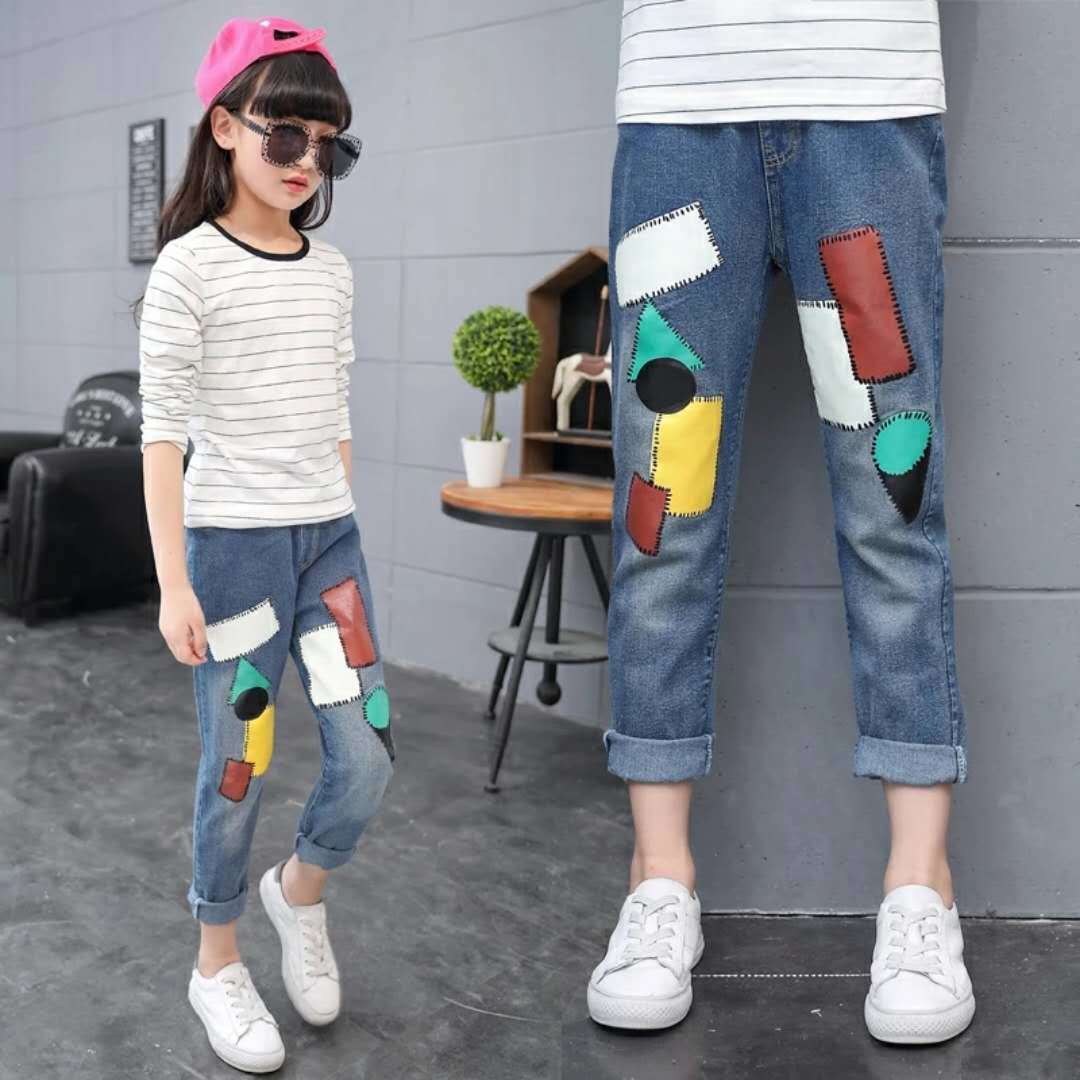 Girls Loose Jeans Pants