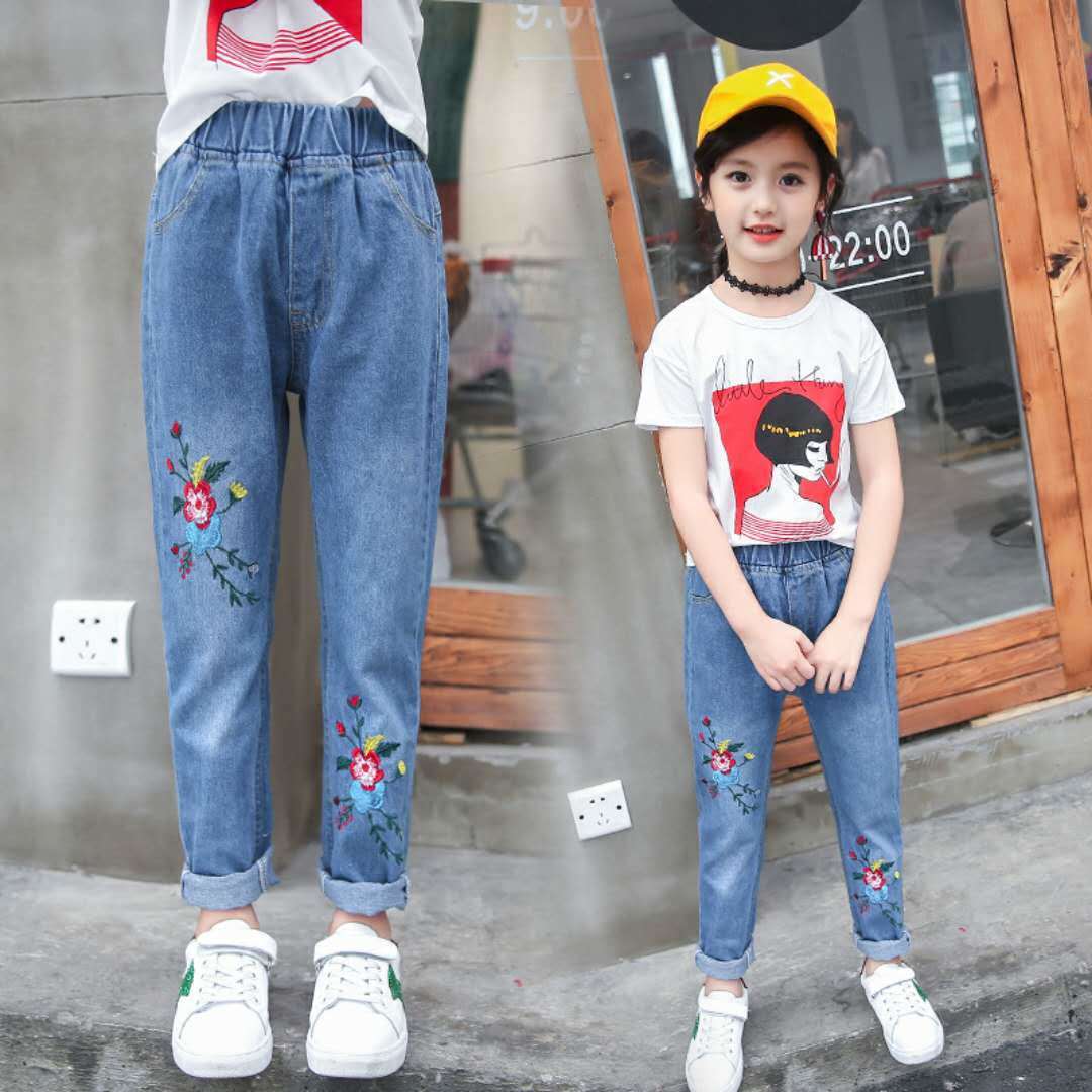 Girls Loose Jeans Pants