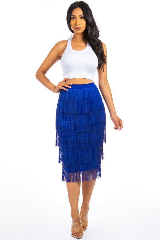 LONG MAXI TASSEL SKIRT