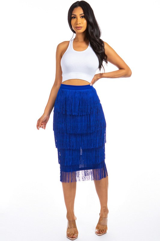 LONG MAXI TASSEL SKIRT