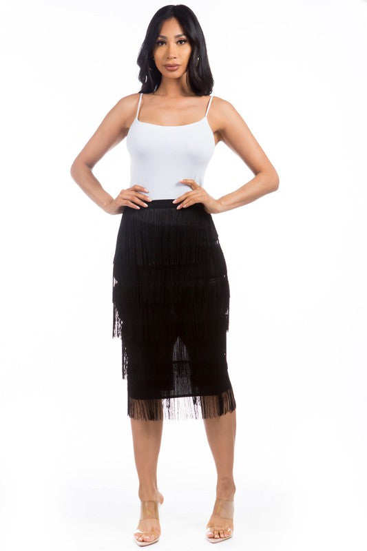 LONG MAXI TASSEL SKIRT