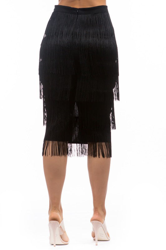 LONG MAXI TASSEL SKIRT