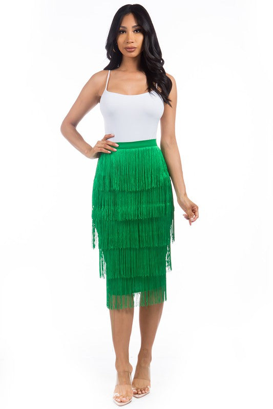 LONG MAXI TASSEL SKIRT