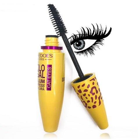 Leopard-Shaped Yellow Tube Thick Curling Waterproof Mascara