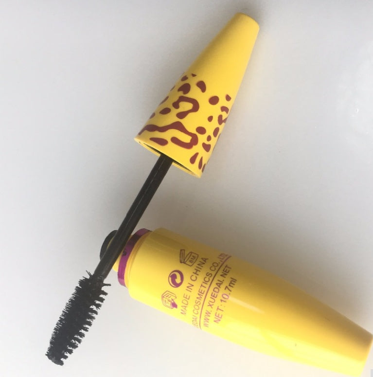 Leopard-Shaped Yellow Tube Thick Curling Waterproof Mascara