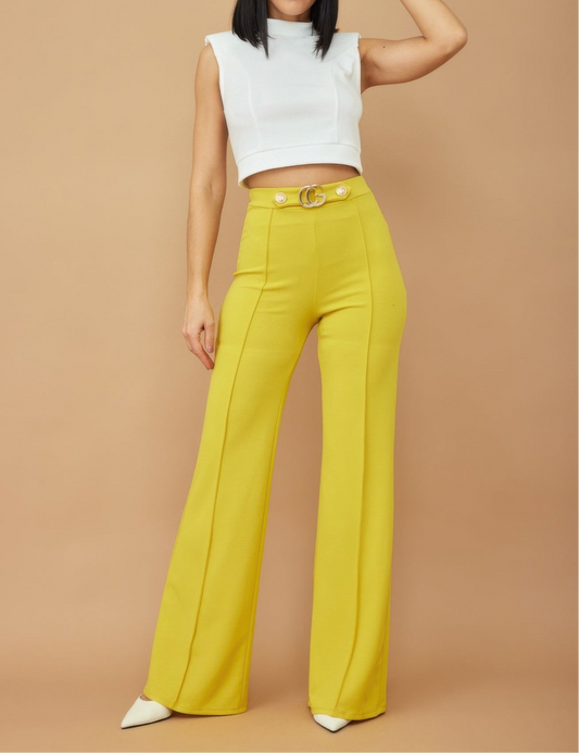 Cg Buckle And Button Detail Pants