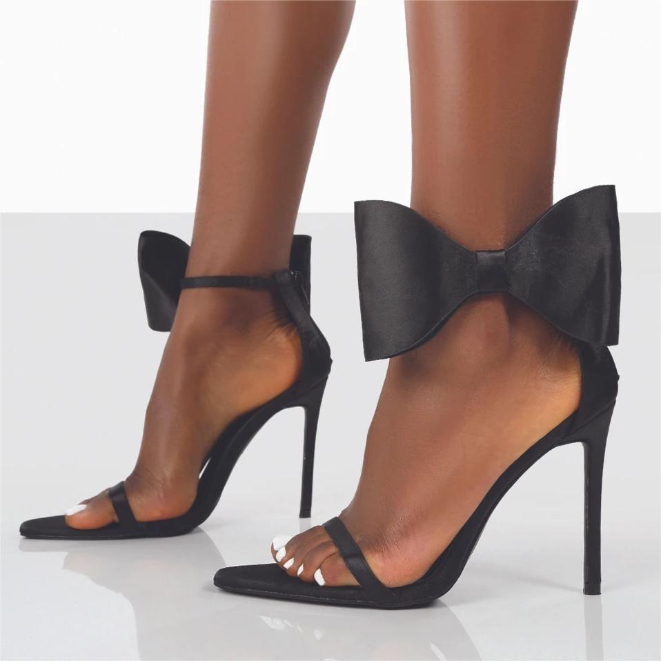 Bowknot Buckle High Heel Sandals