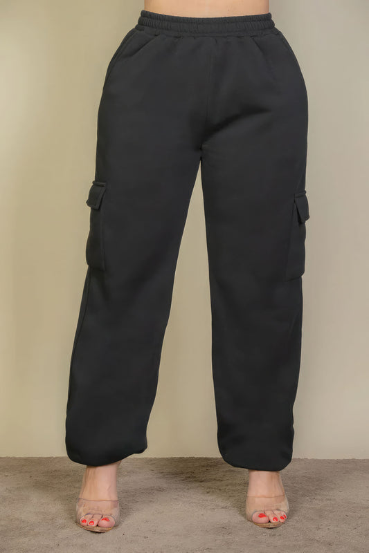 Side Pocket Drawstring Waist Sweatpants