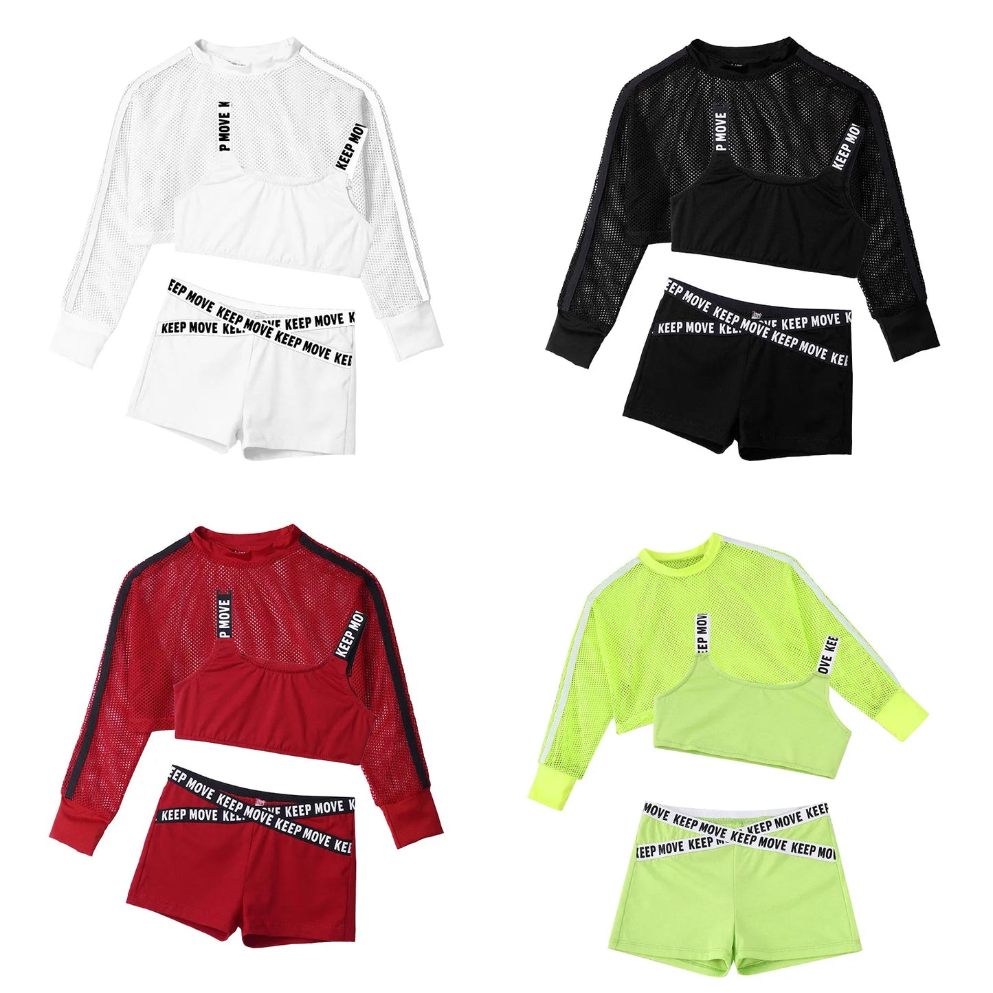 Girls Sport Suit 3Pcs Shorts Set