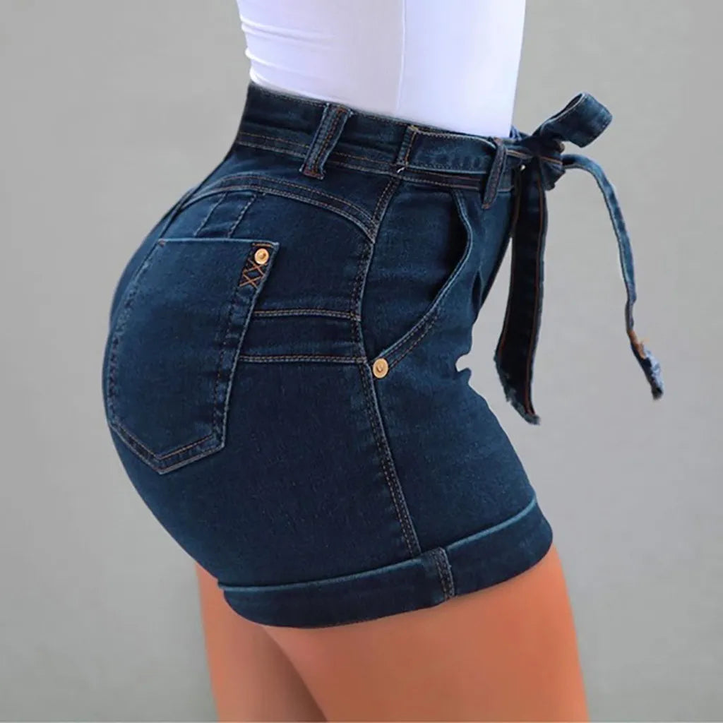 Female Pockets Denim Shorts