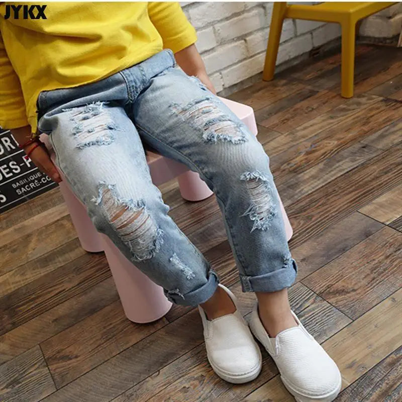 Denim Casual Loose Cuffed Jeans