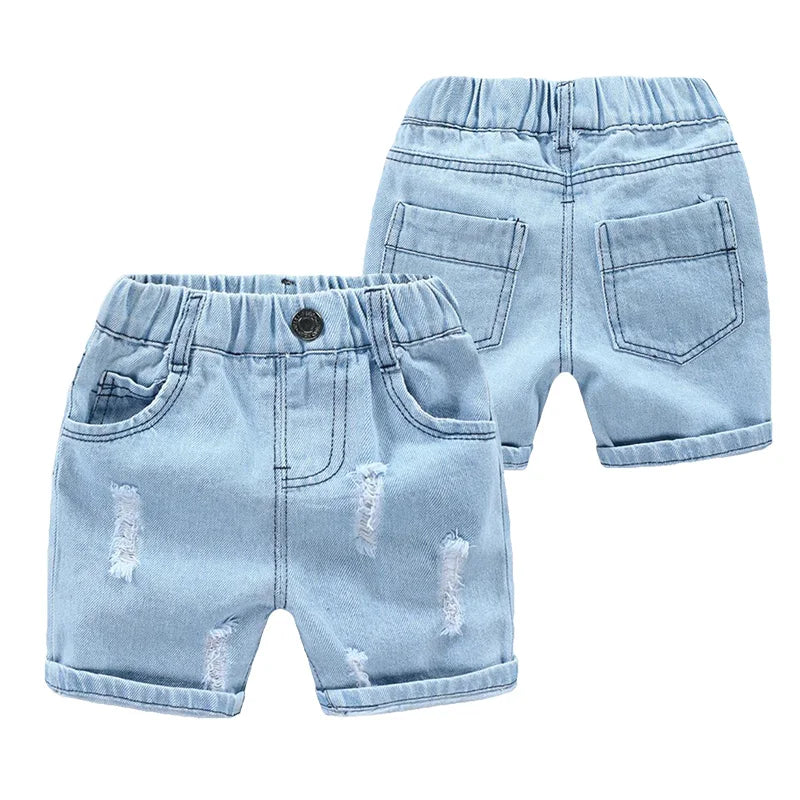 Boys Ripped Denim Shorts