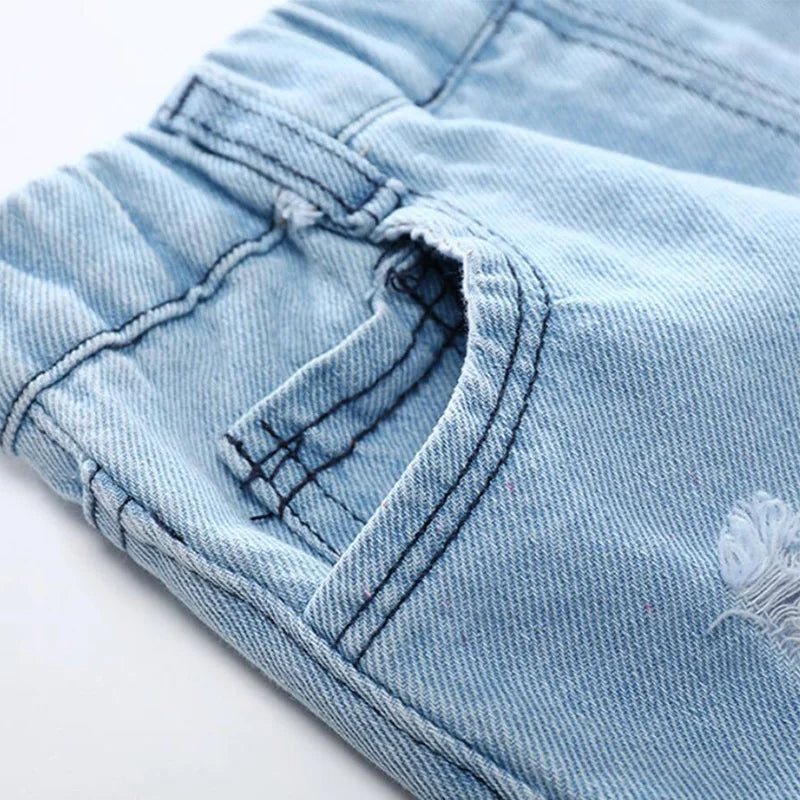 Boys Ripped Denim Shorts