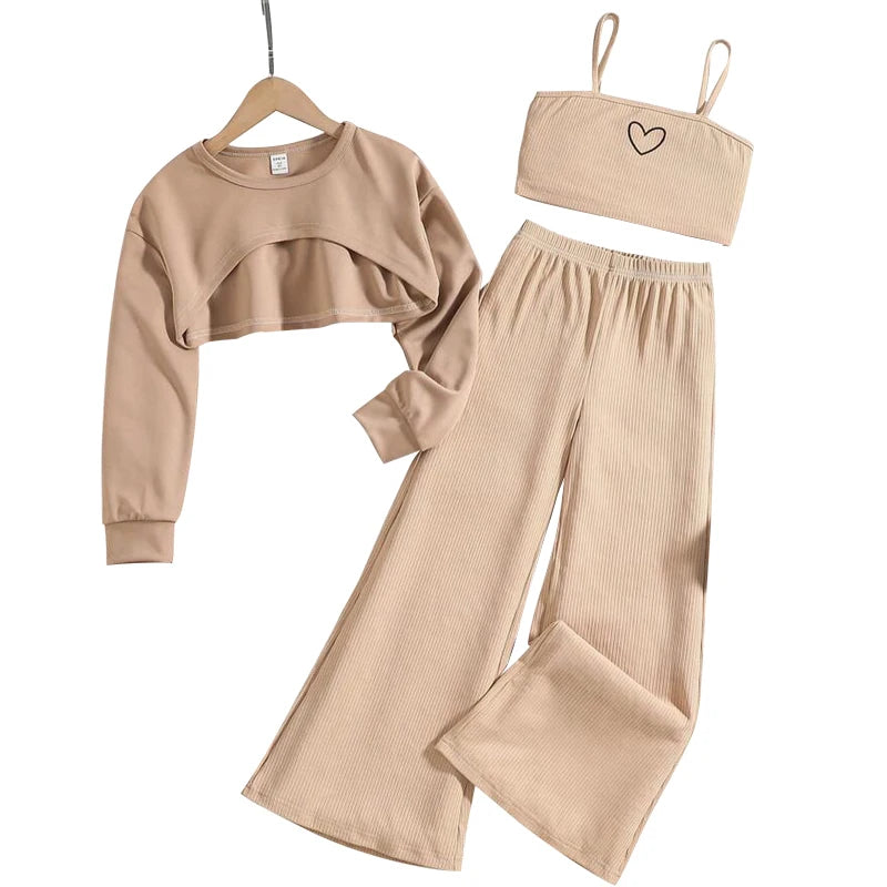 Girl's Long Sleeved Casual Sports Set