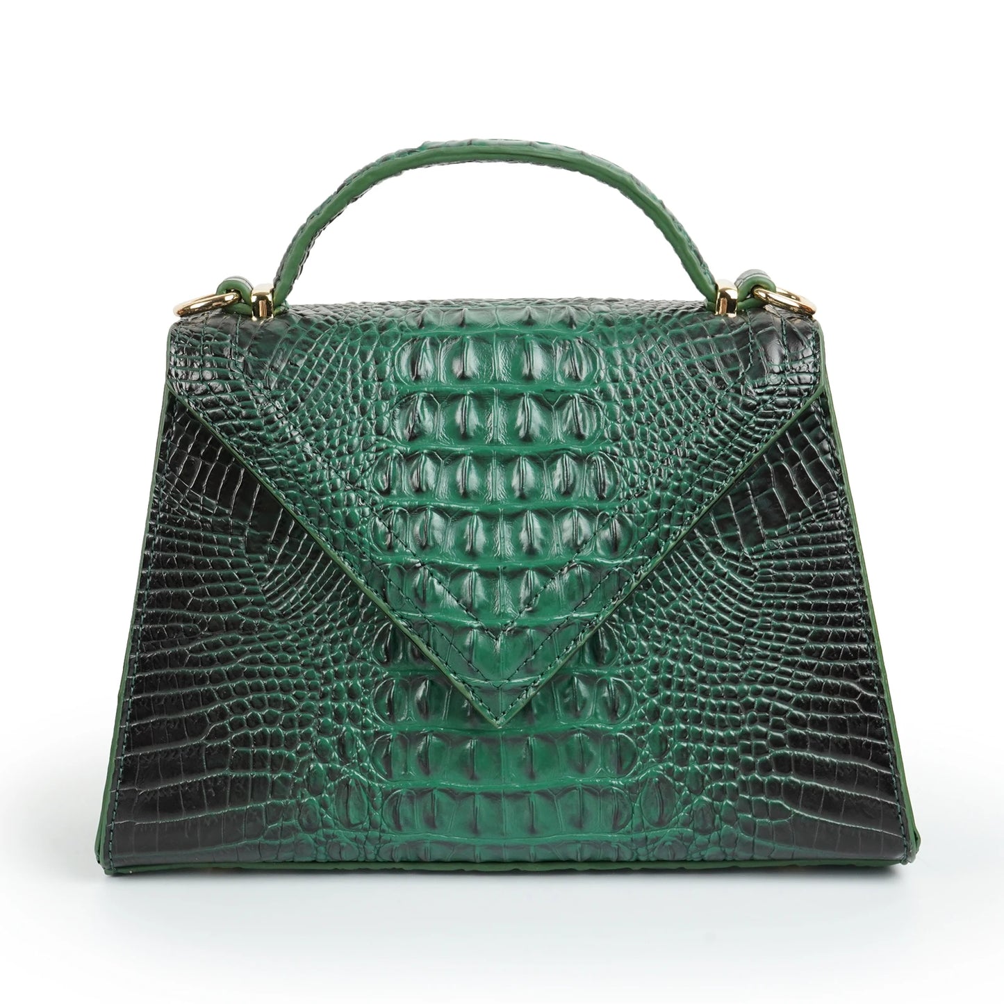 Crocodile Pattern Leather Tote Bag