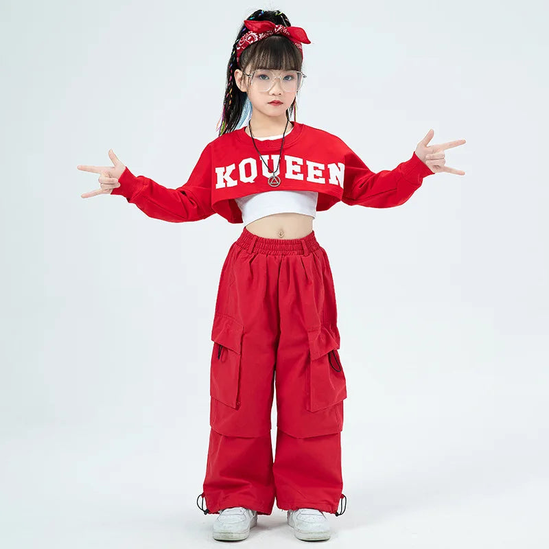 Girls Street Dance Trend Clothing Set