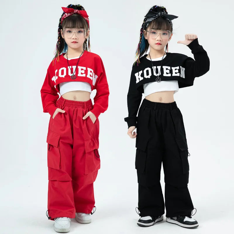 Girls Street Dance Trend Clothing Set