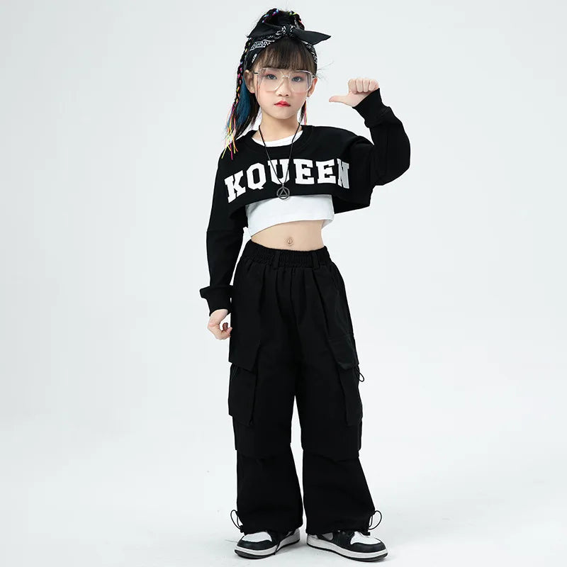 Girls Street Dance Trend Clothing Set