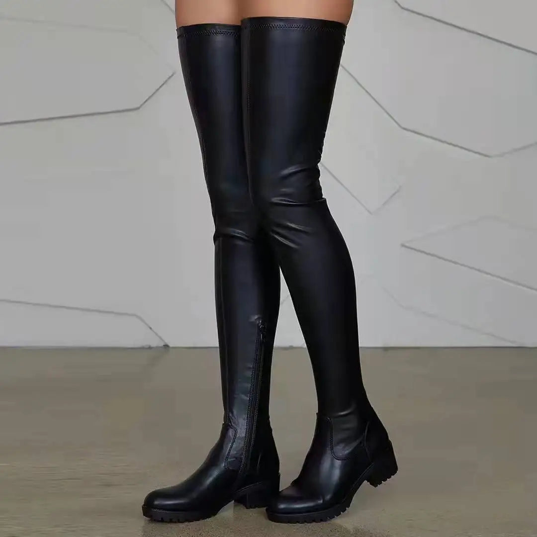 Over the Knee Platform Long Boots