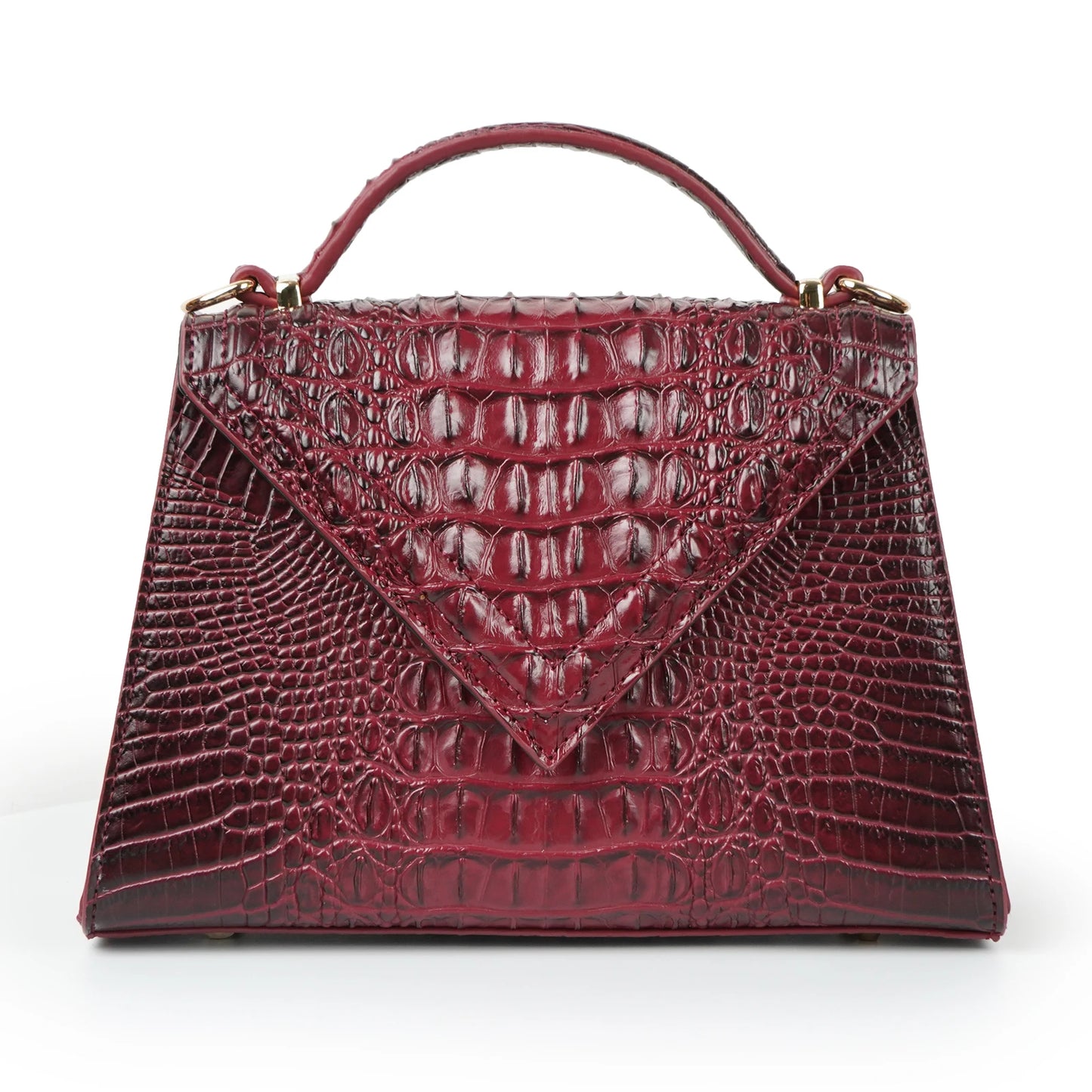 Crocodile Pattern Leather Tote Bag