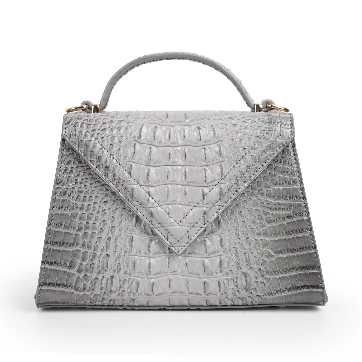 Crocodile Pattern Leather Tote Bag