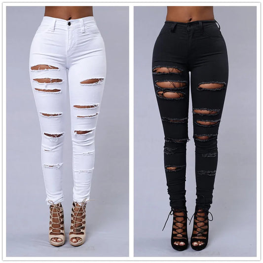 Ripped Skinny Denim Jeans