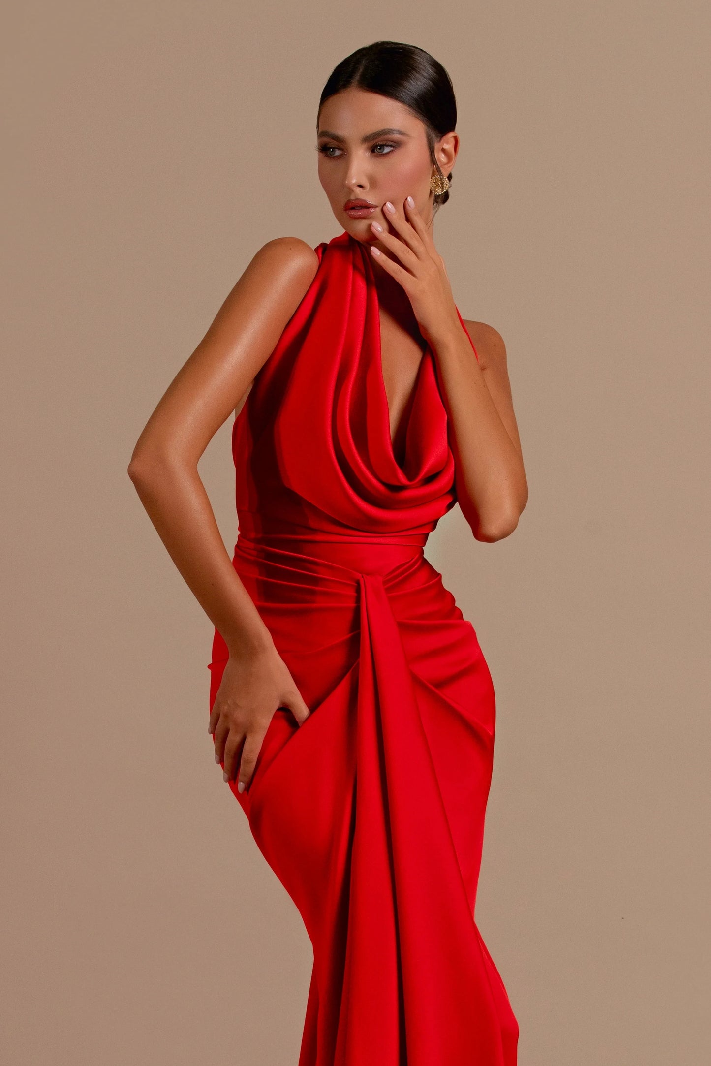 Sexy Off the Shoulder Backless Satin Long Maxi Dress