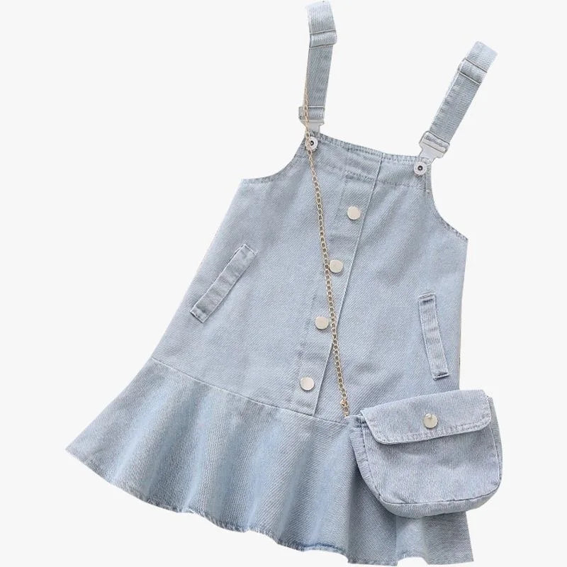 Girls Summer Suspender Dress Clothing Set