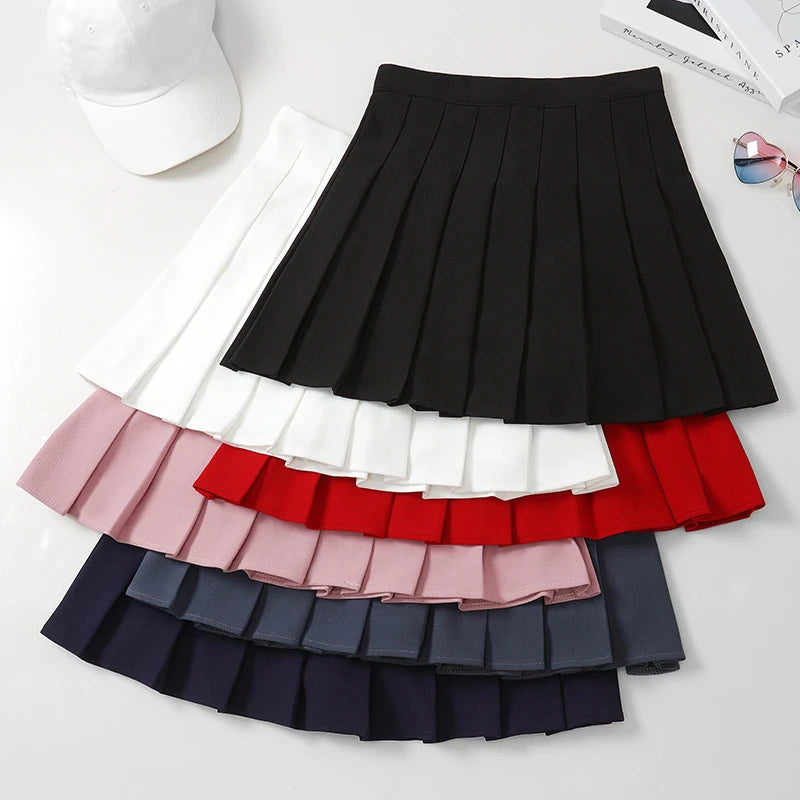 High Waist Elastic Short White Mini Skirt