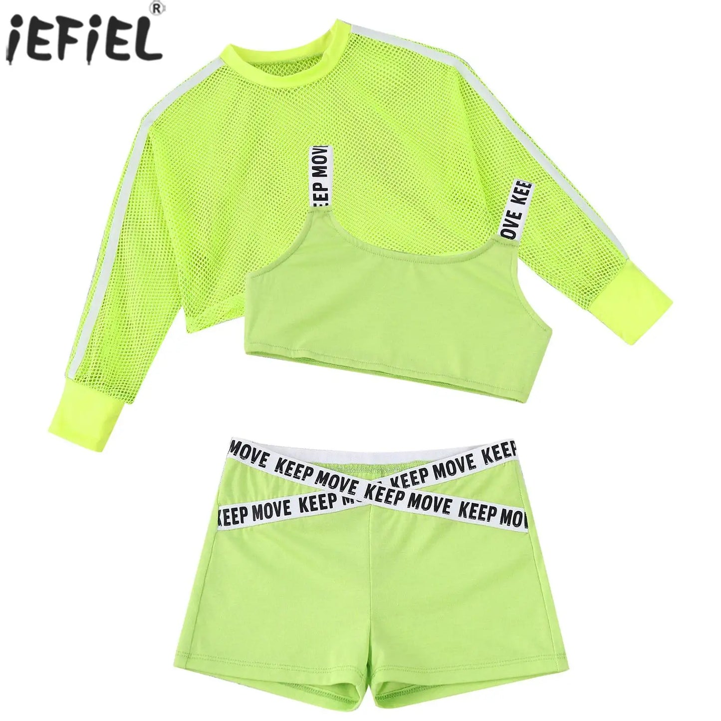 Girls Sport Suit 3Pcs Shorts Set