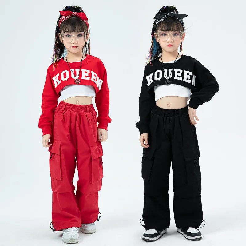 Girls Street Dance Trend Clothing Set