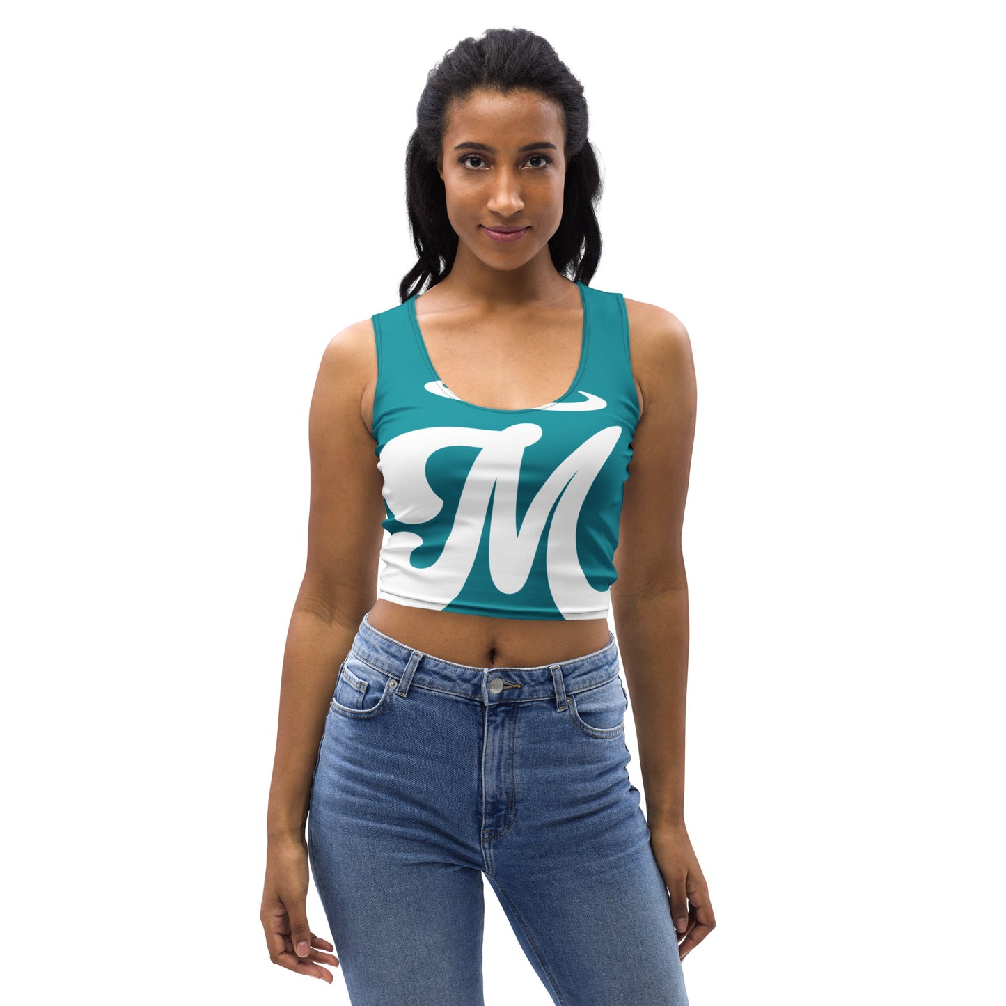 Marthann East Western Blue Crop Top