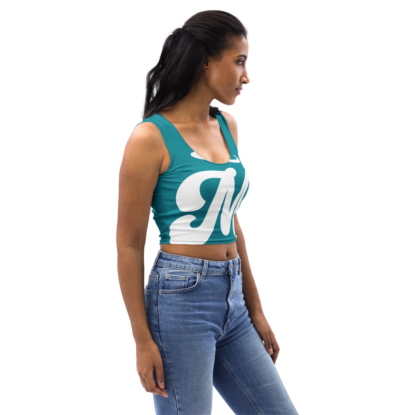 Marthann East Western Blue Crop Top