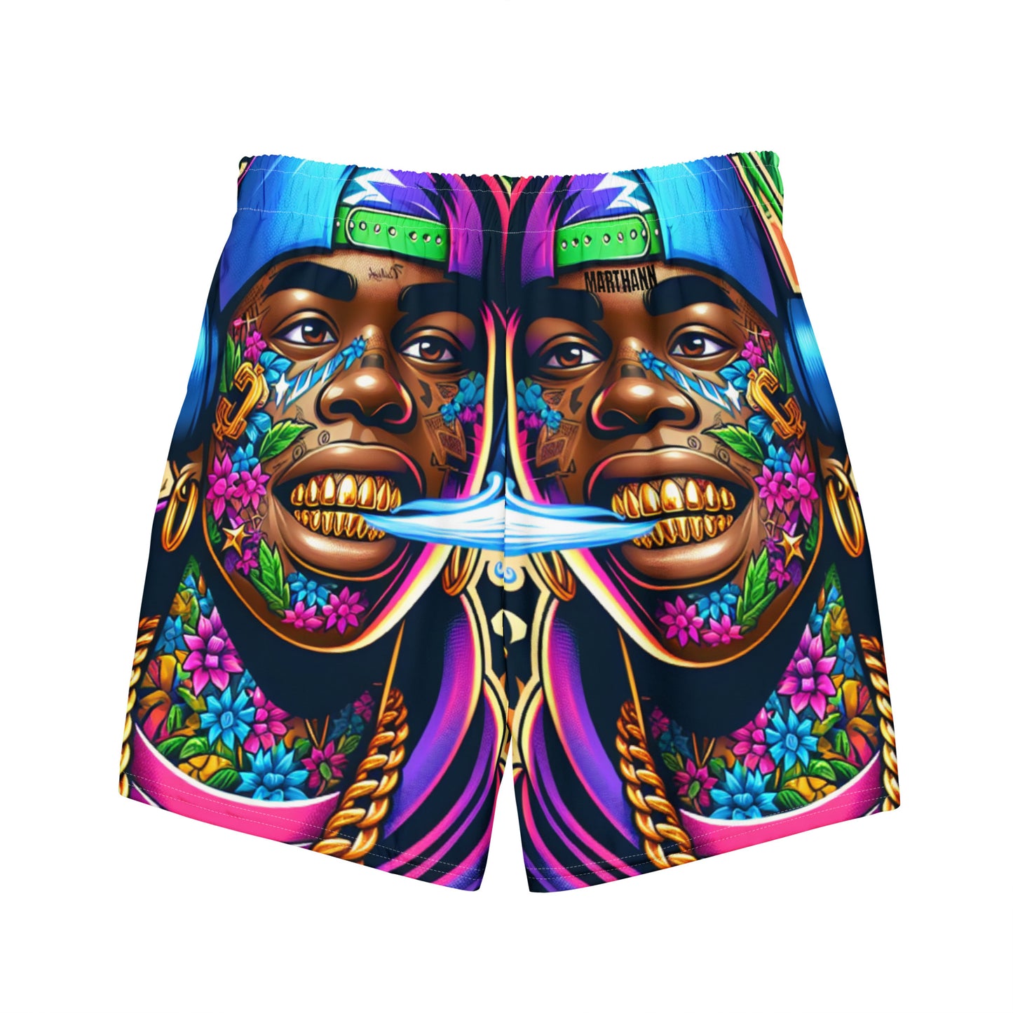 Marthann Gold Mouth Swim Trunks