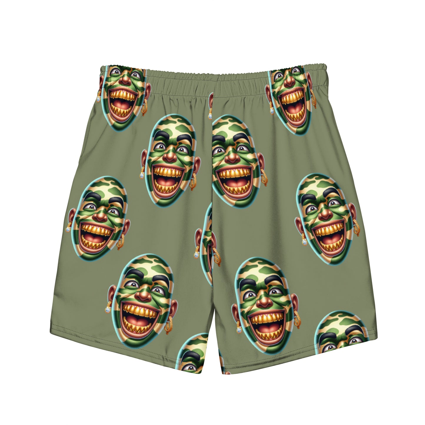 Marthann Army Style Swim Trunks|Sage Green