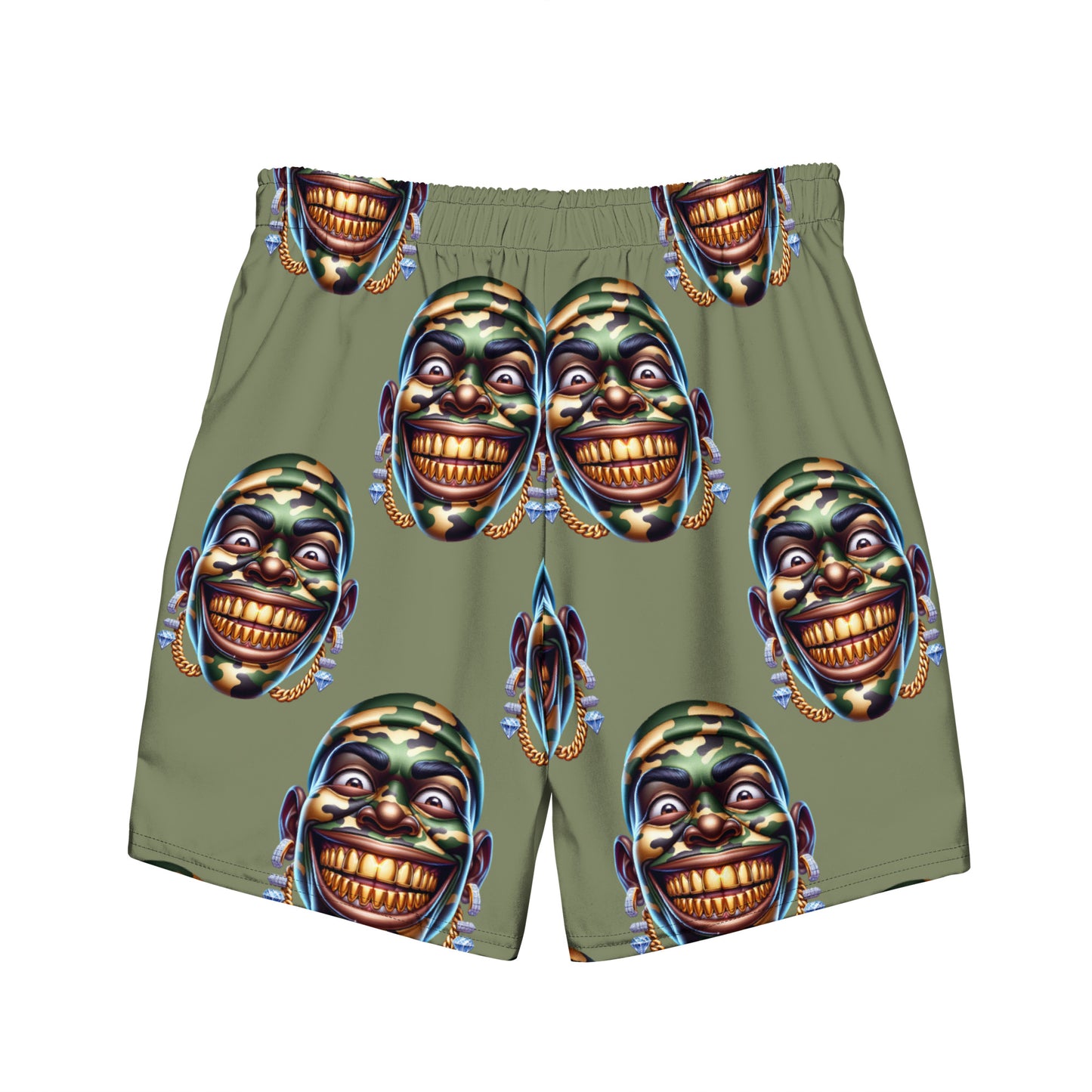 Marthann Army 2 Swim Trunks|Sage Green