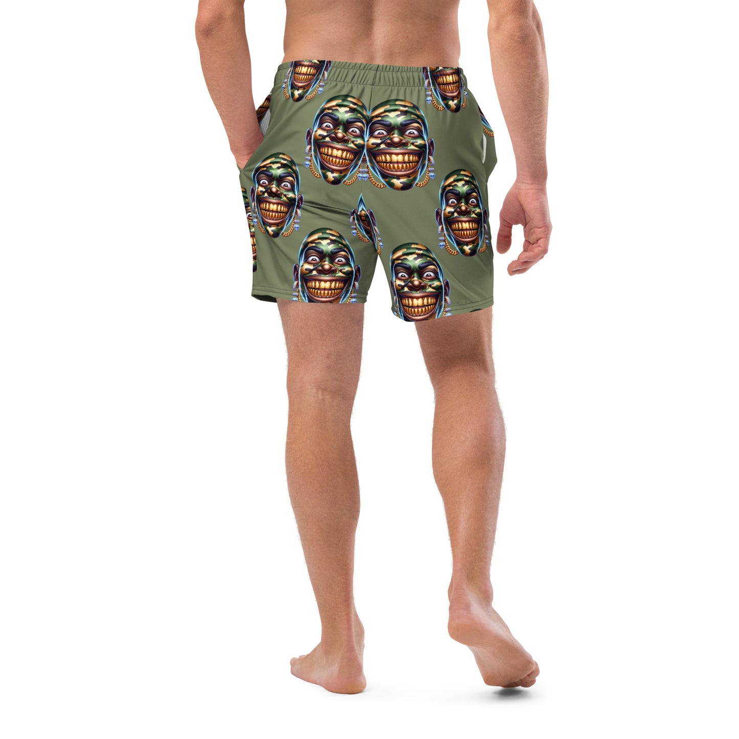 Marthann Army 2 Swim Trunks|Sage Green