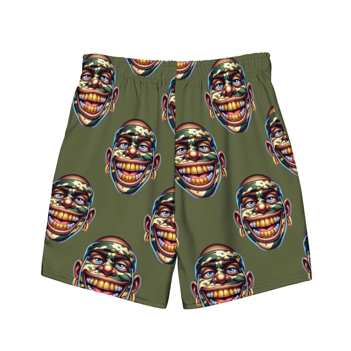 Marthann Camo Swim Trunks|Pine Green