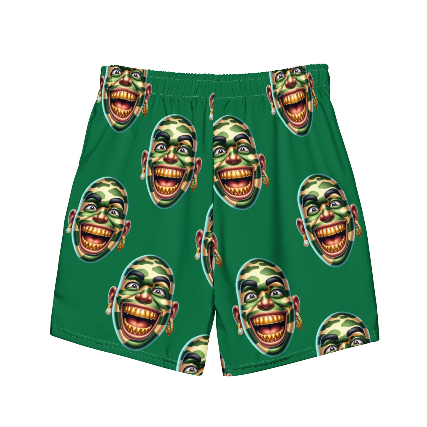 Marthann Army Style Swim Trunks|Lucky Green