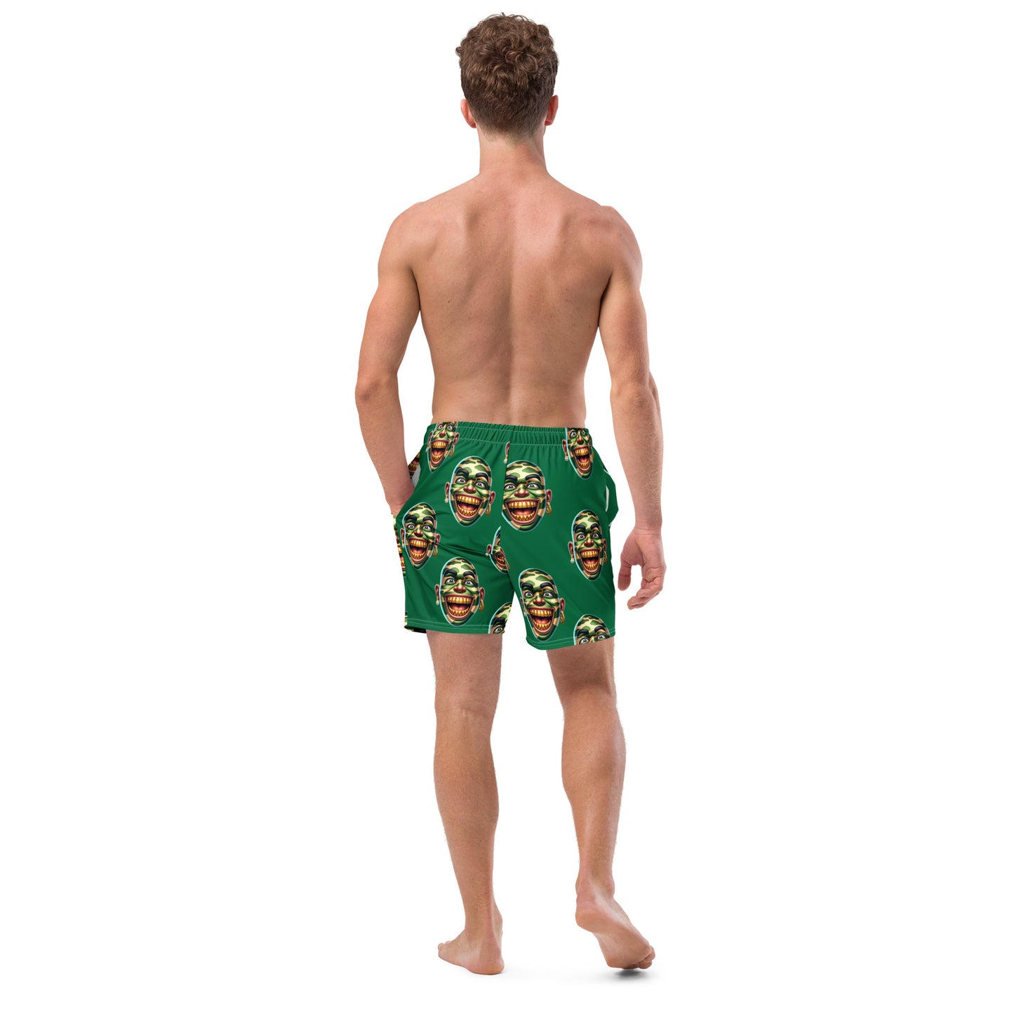 Marthann Army Style Swim Trunks|Lucky Green