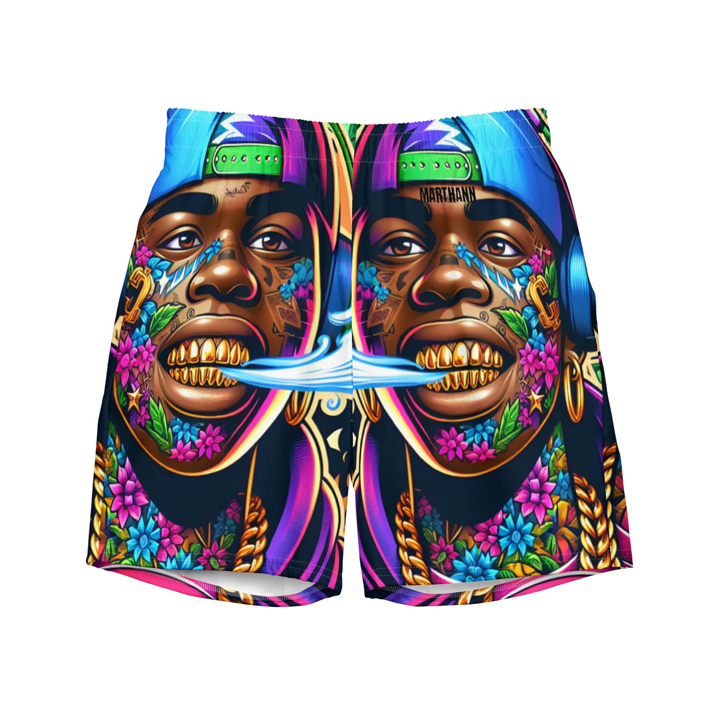 Marthann Gold Mouth Swim Trunks