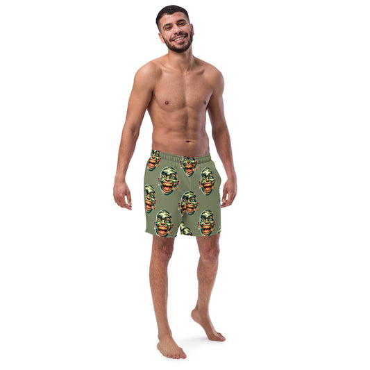 Marthann Army Style Swim Trunks|Sage Green