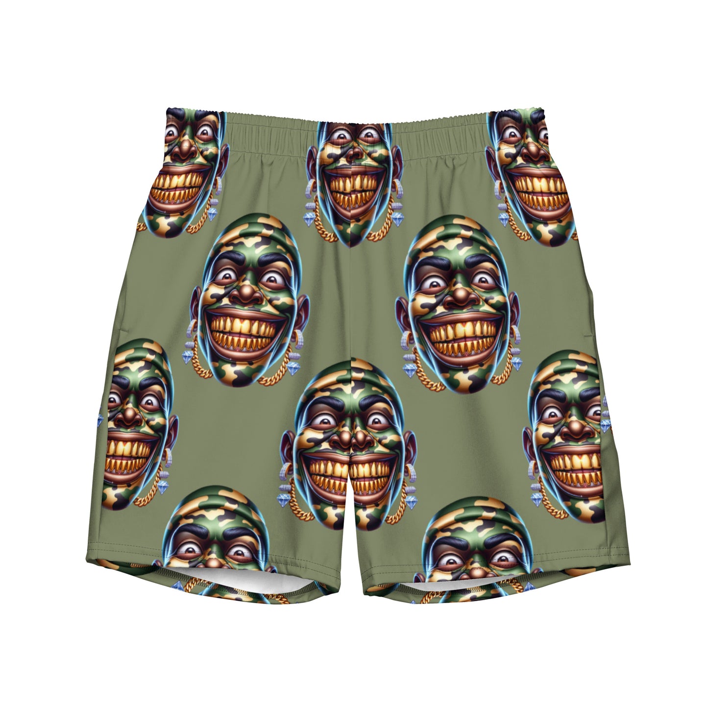 Marthann Army 2 Swim Trunks|Sage Green